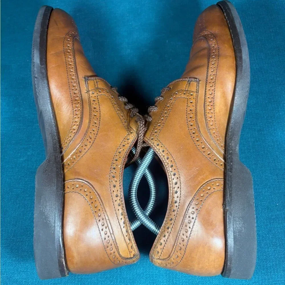 Allen Edmonds Strand Wingtip Oxford Brown Leather Dress Shoes Men’s 10.5 B USA